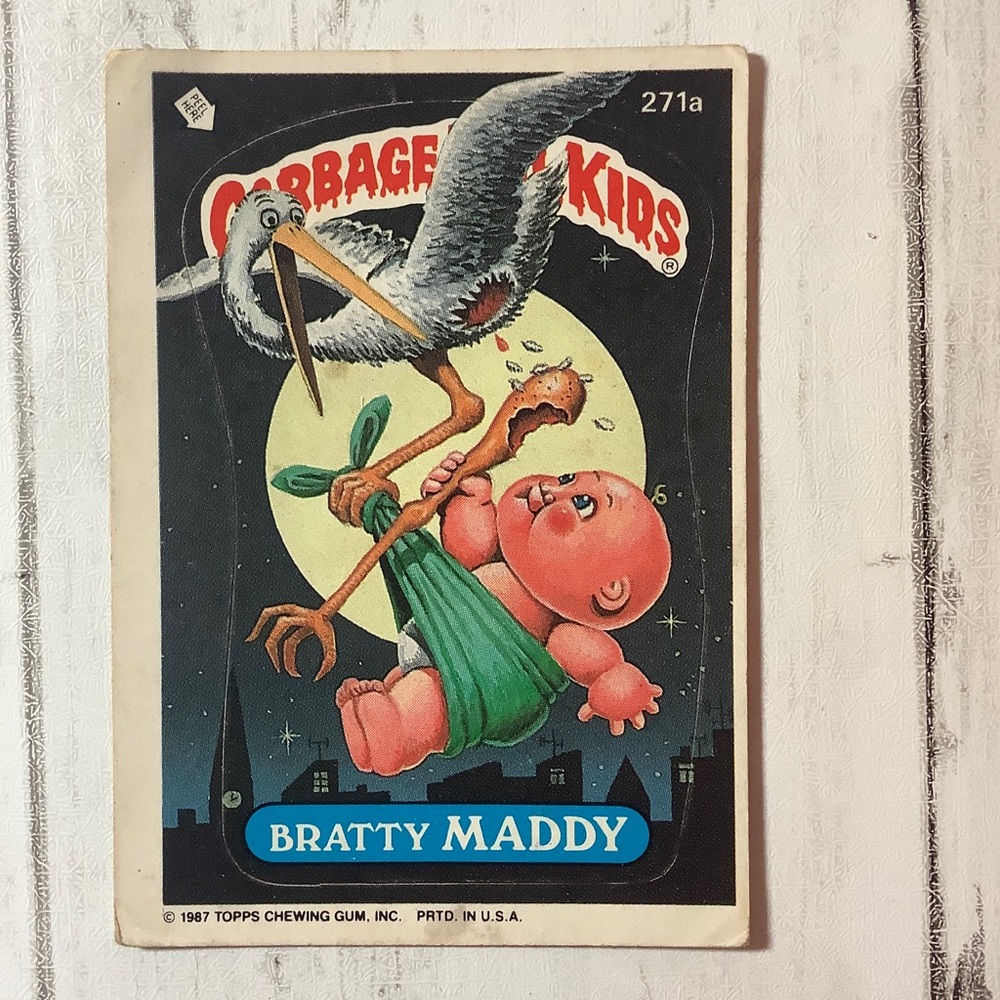 1987 Topps Garbage Pail Kids #271A Bratty Maddy